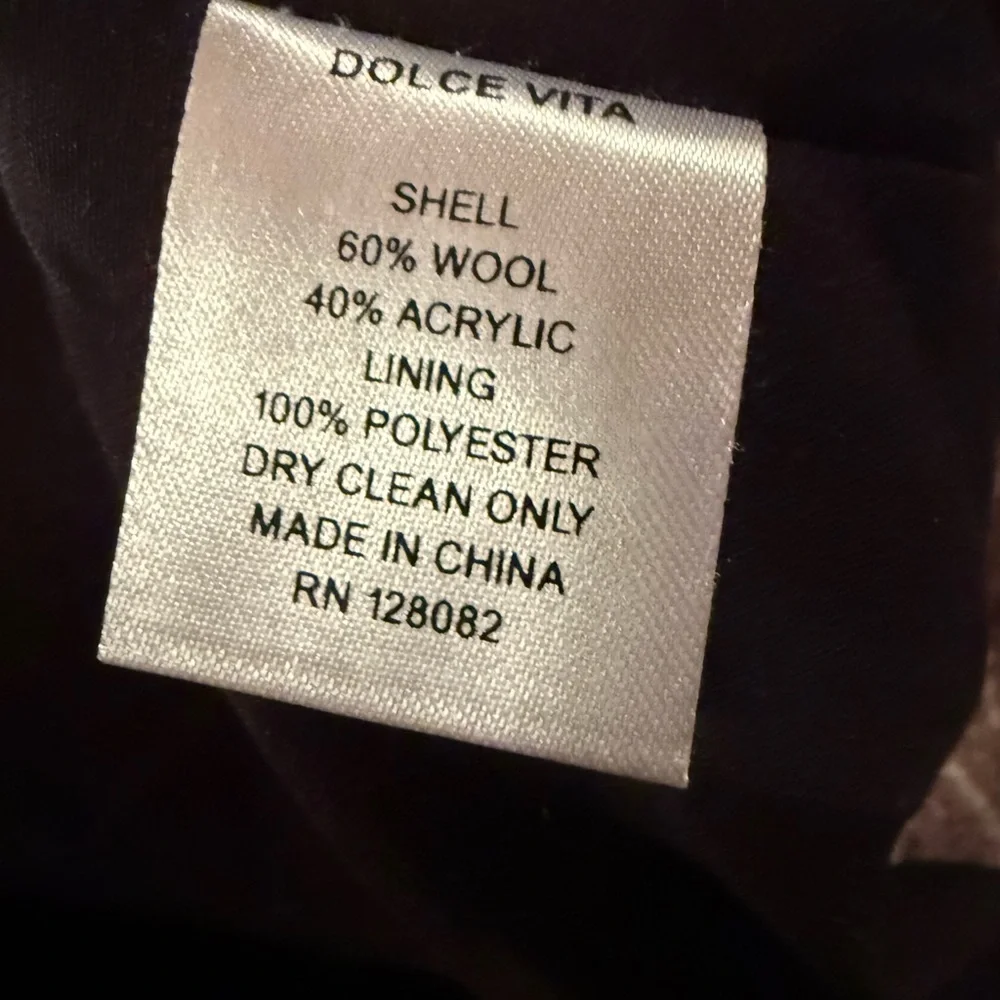Dolce‎ Vita Textured Cream, Brown and Black Wool Wrap Coat